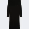 Vestido de hilo de lana, negro Vestido de hilo de lana, negro