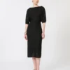 Vestido de hilo de viscosa con lentejuelas, negro Vestido de hilo de viscosa con lentejuelas, negro