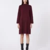 Vestido de hilo de viscosa elástica, burdeos Vestido de hilo de viscosa elástica, burdeos