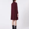 Vestido de hilo de viscosa elástica, burdeos Vestido de hilo de viscosa elástica, burdeos
