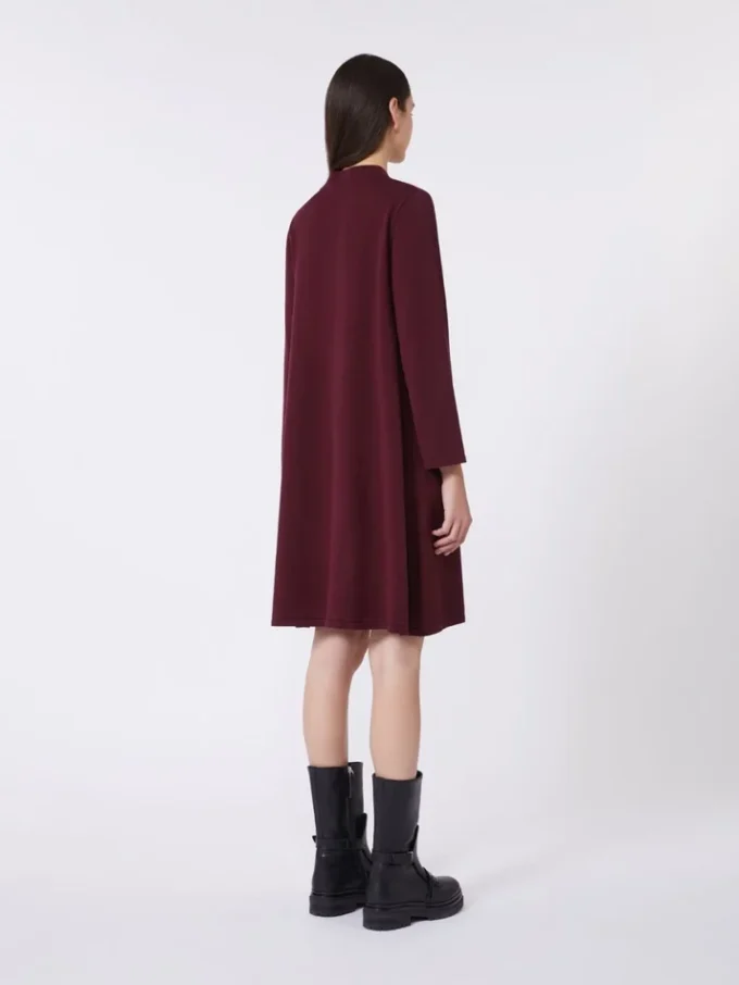 Vestido de hilo de viscosa elástica, burdeos Vestido de hilo de viscosa elástica, burdeos