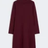 Vestido de hilo de viscosa elástica, burdeos Vestido de hilo de viscosa elástica, burdeos