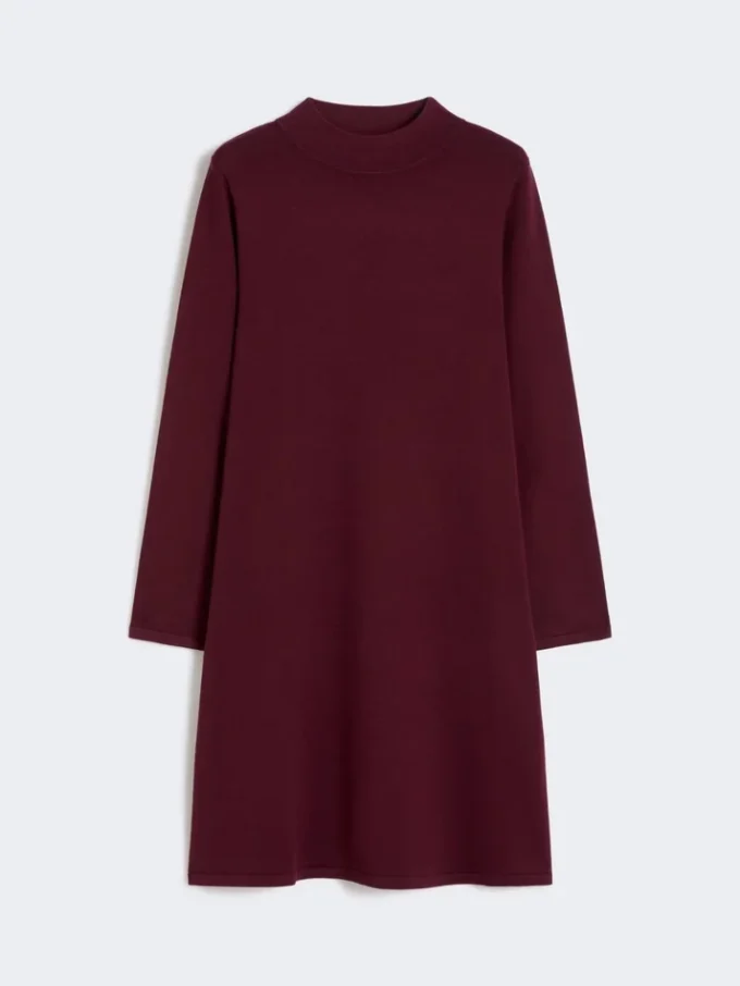 Vestido de hilo de viscosa elástica, burdeos Vestido de hilo de viscosa elástica, burdeos
