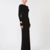 Vestido de hilo de viscosa, negro Vestido de hilo de viscosa, negro