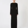 Vestido de hilo de viscosa, negro Vestido de hilo de viscosa, negro
