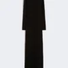 Vestido de hilo de viscosa, negro Vestido de hilo de viscosa, negro