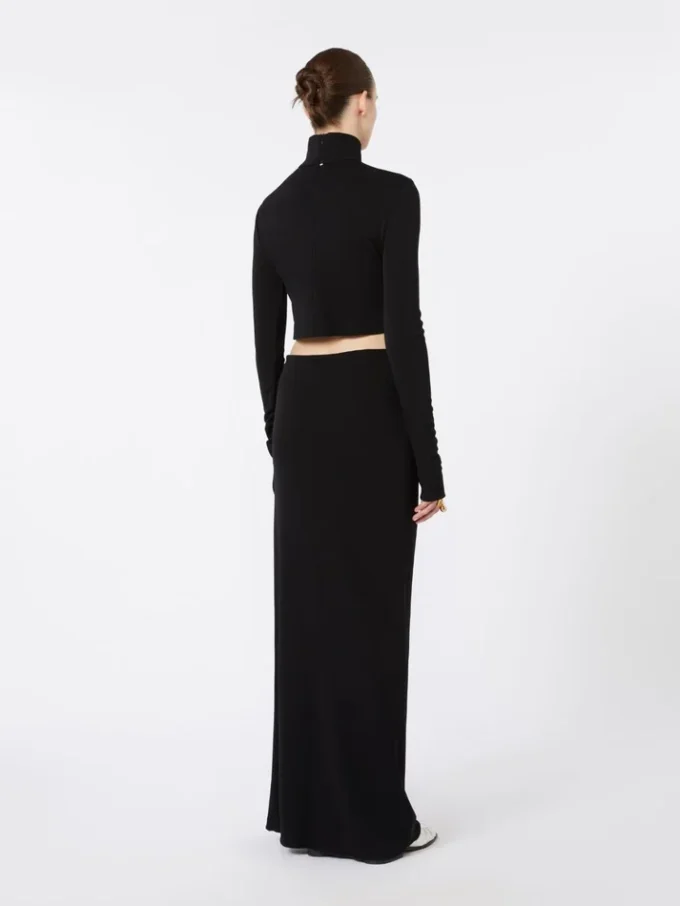 Vestido de jersey con lazo, negro Vestido de jersey con lazo, negro
