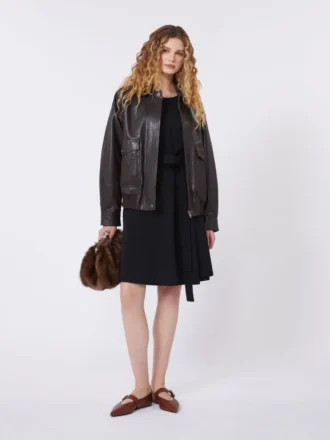 Vestido de jersey crepé, negro