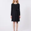 Vestido de jersey crepé, negro Vestido de jersey crepé, negro
