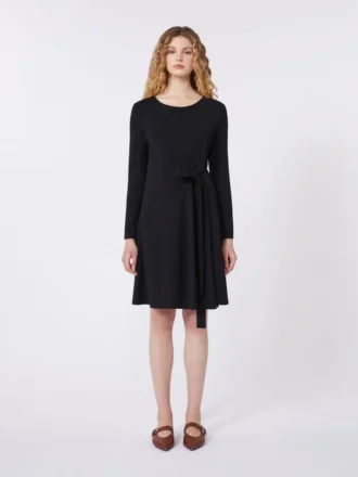 Vestido de jersey crepé, negro