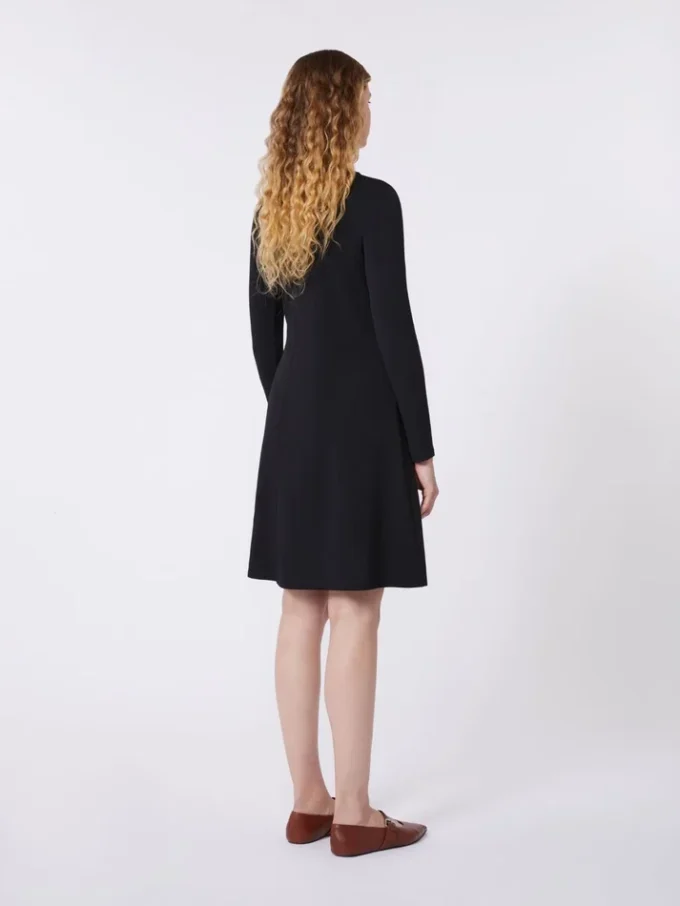 Vestido de jersey crepé, negro Vestido de jersey crepé, negro