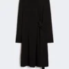 Vestido de jersey crepé, negro Vestido de jersey crepé, negro