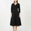 Vestido de jersey elástico, negro Vestido de jersey elástico, negro