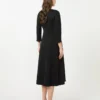 Vestido de jersey elástico, negro Vestido de jersey elástico, negro