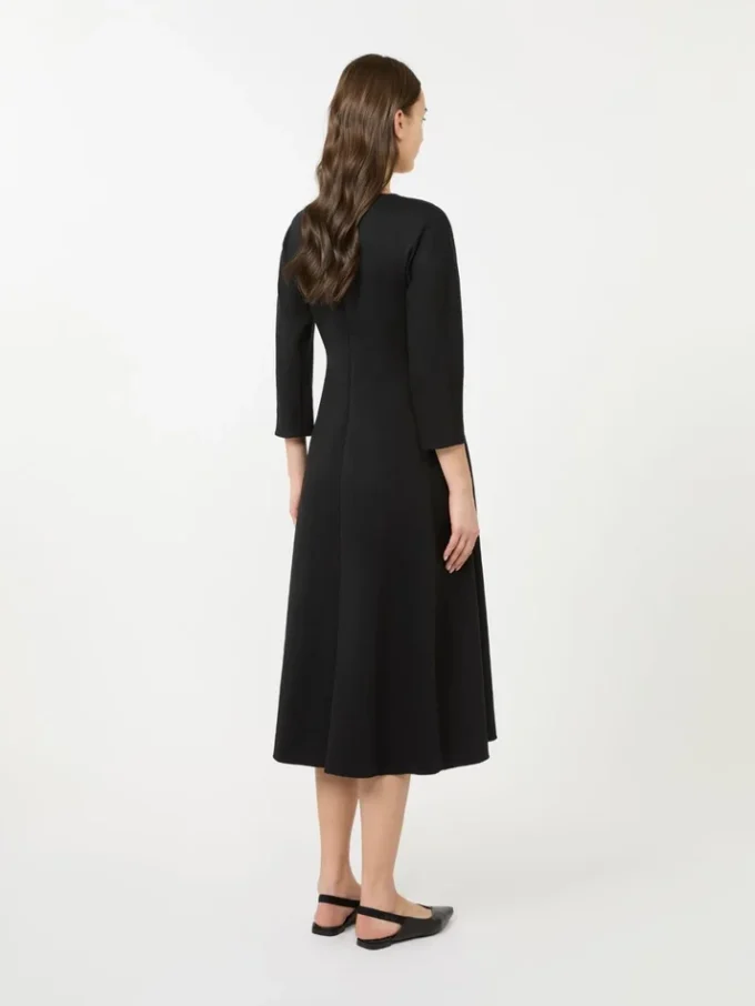 Vestido de jersey elástico, negro Vestido de jersey elástico, negro