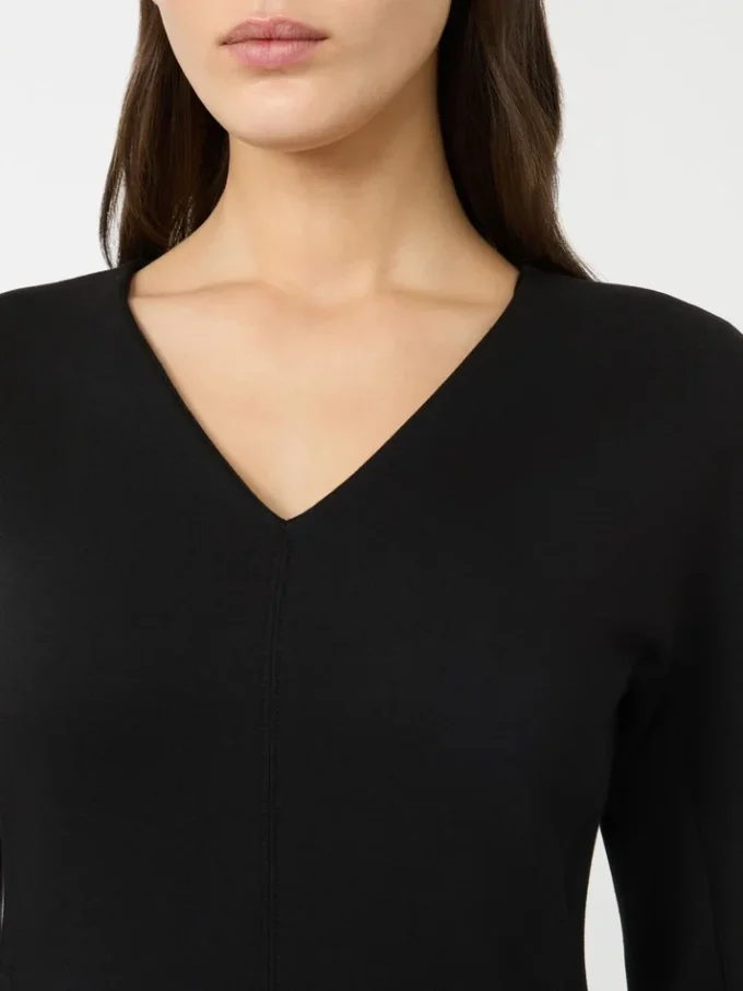Vestido de jersey elástico, negro Vestido de jersey elástico, negro