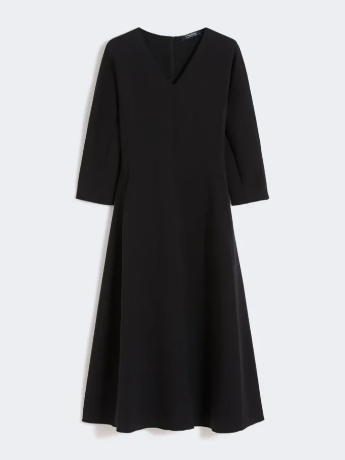 Vestido de jersey elástico, negro Vestido de jersey elástico, negro