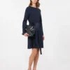 Vestido de jersey Milano-knit, azul marino Vestido de jersey Milano-knit, azul marino