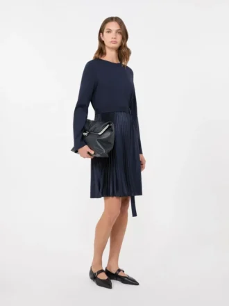 Vestido de jersey Milano-knit, azul marino