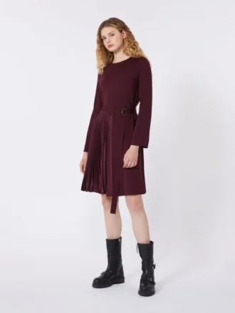 Vestido de jersey Milano-knit, color burdeos