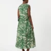 Vestido de lona de ramio estampada, verde Vestido de lona de ramio estampada, verde