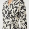 Vestido de popelín estampado, beige