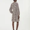 Vestido de seda estampado, rosa