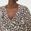 Vestido de seda estampado, rosa