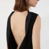 Vestido largo y ligero de cady, negro Vestido largo y ligero de cady, negro