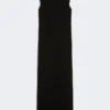 Vestido largo y ligero de cady, negro Vestido largo y ligero de cady, negro