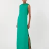 Vestido largo y ligero de cady, verde Vestido largo y ligero de cady, verde