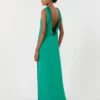 Vestido largo y ligero de cady, verde Vestido largo y ligero de cady, verde