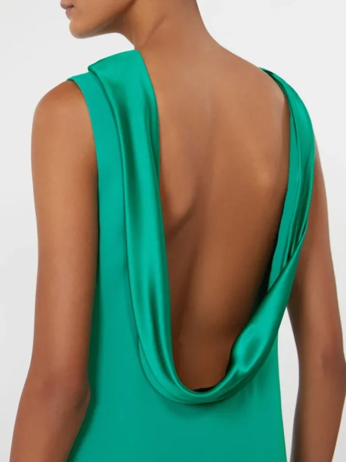 Vestido largo y ligero de cady, verde Vestido largo y ligero de cady, verde