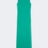 Vestido largo y ligero de cady, verde Vestido largo y ligero de cady, verde