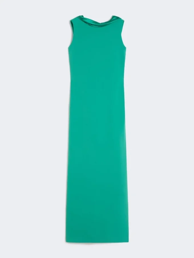 Vestido largo y ligero de cady, verde Vestido largo y ligero de cady, verde