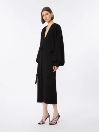 Vestido ligero de cady, negro