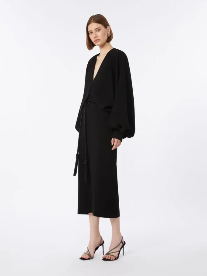 Vestido ligero de cady, negro Vestido ligero de cady, negro