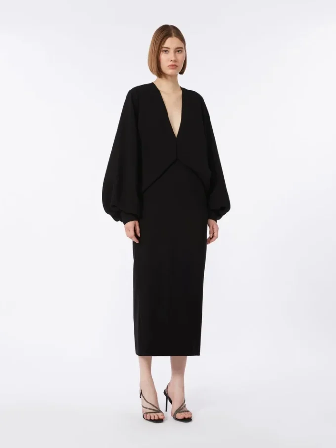 Vestido ligero de cady, negro Vestido ligero de cady, negro