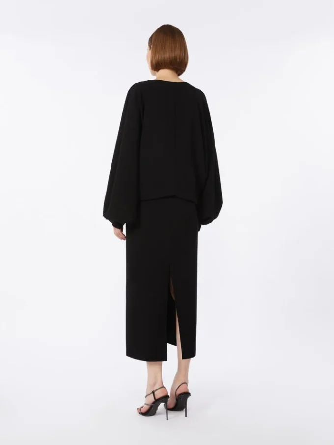 Vestido ligero de cady, negro Vestido ligero de cady, negro