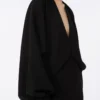 Vestido ligero de cady, negro Vestido ligero de cady, negro