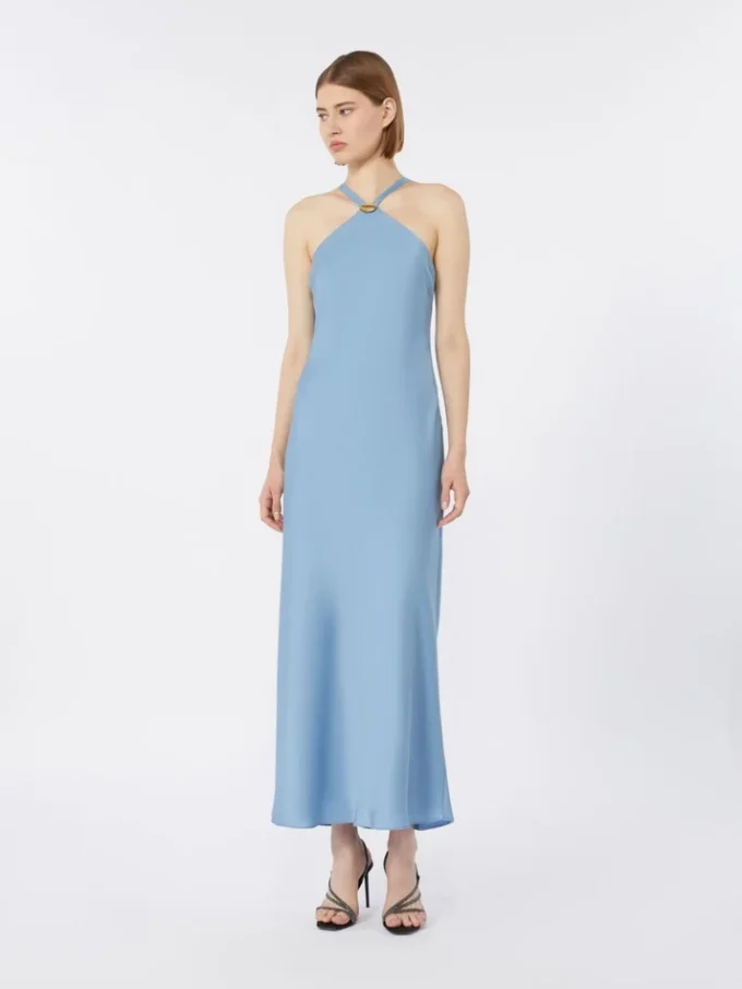 Vestido ligero de satén, azul claro Vestido ligero de satén, azul claro