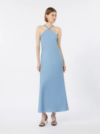 Vestido ligero de satén, azul claro