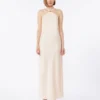 Vestido ligero de satén, rosa beige Vestido ligero de satén, rosa beige