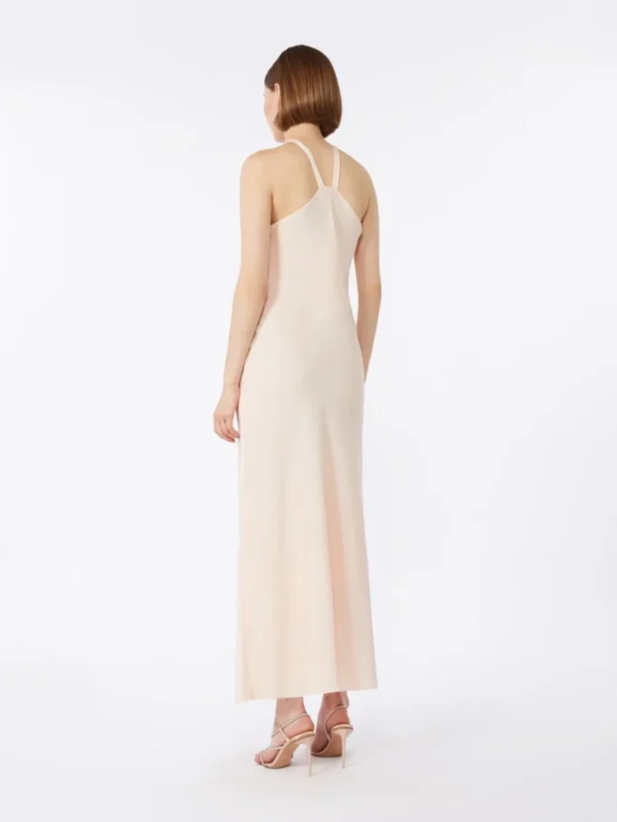 Vestido ligero de satén, rosa beige Vestido ligero de satén, rosa beige