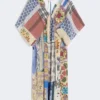 Vestido midi de crepé de seda estampado, multicolor Vestido midi de crepé de seda estampado, multicolor