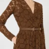 Vestido midi de tul, color chocolate Vestido midi de tul, color chocolate