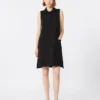 Vestido polo de jersey scuba, negro Vestido polo de jersey scuba, negro