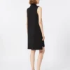 Vestido polo de jersey scuba, negro Vestido polo de jersey scuba, negro