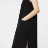 Vestido polo de jersey scuba, negro Vestido polo de jersey scuba, negro