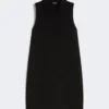Vestido polo de jersey scuba, negro Vestido polo de jersey scuba, negro